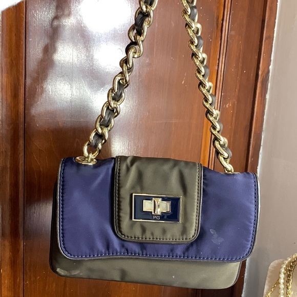 Purificacion Garcia Accessories Purificacin Garcia Blue Gold Bag Poshmark